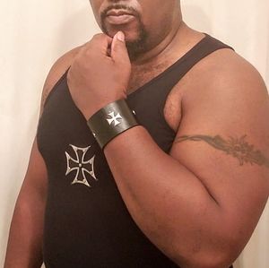 TANK TOP, LEATHER WALLET & WRIST CUFF Combo